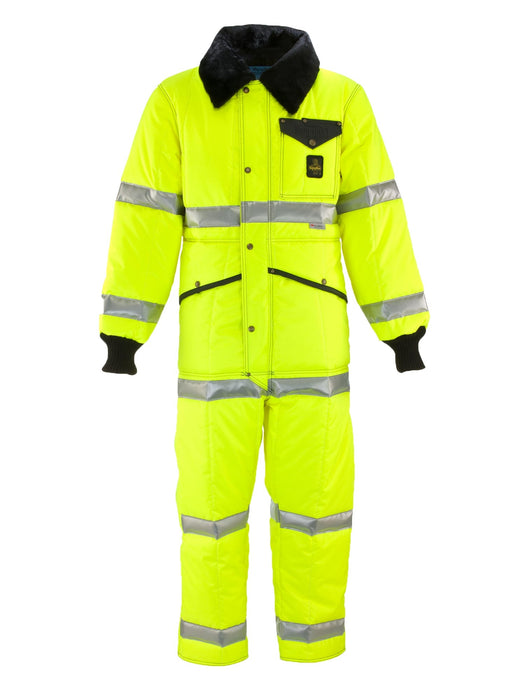 344HVL2 HiVis Iron-Tuff® Coveralls with Reflective Tape Lime