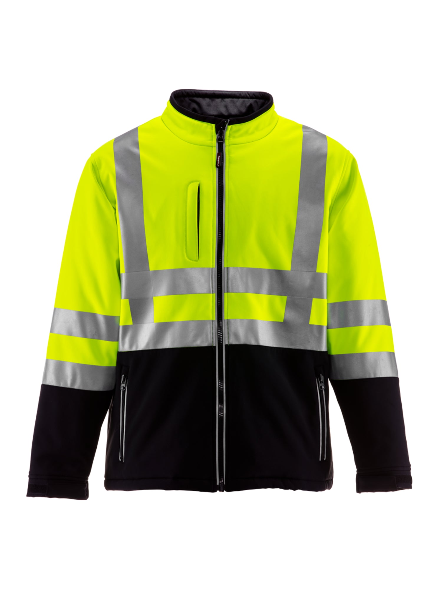 496 HiVis Insulated Softshell Jacket Lime/Black