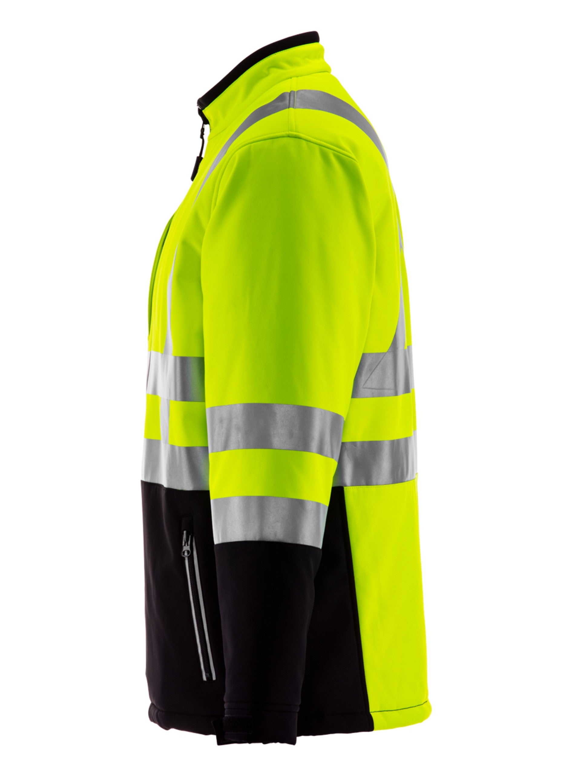 496 HiVis Insulated Softshell Jacket Lime/Black