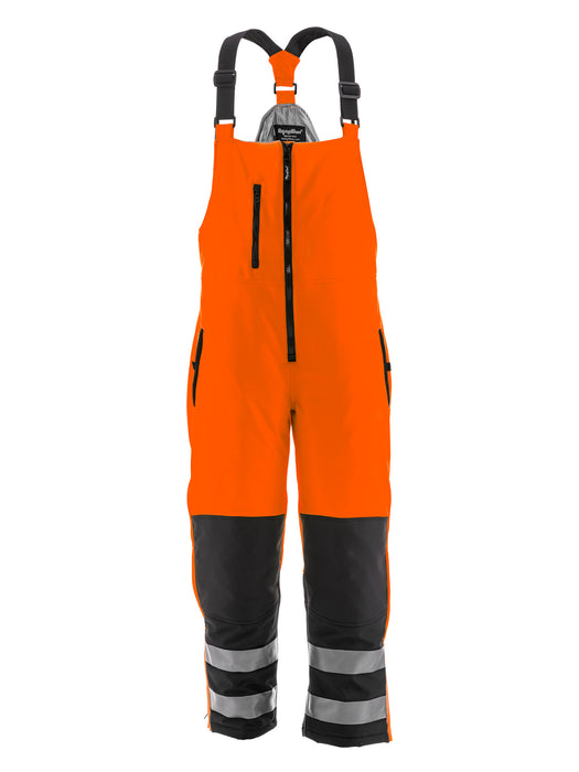 497 HiVis Insulated Softshell Bib Overalls Orange/Black