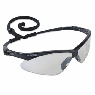 25685 V30 Nemesis™ Safety Glasses, Indoor/Outdoor, Polycarbonate Lens, Uncoated, Black Frame/Temple, Nylon, 12/BX