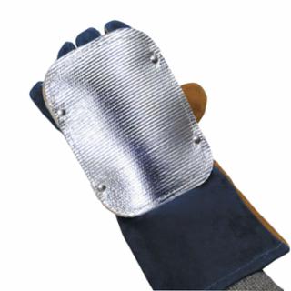 BACK-HAND-2 Back Hand Pad, Double Layer, 7 in L, Elastic/High-Temp Kevlar® Strap Closure, Silver. EA