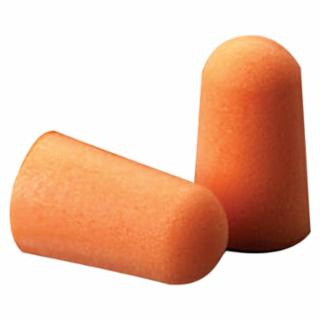 1100 Foam Earplug, Foam, Bright Orange, Uncorded Tapered