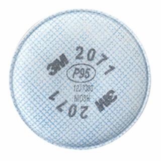 2071 2000 Series Particulate Filter, P95, Solids/Liquids/Oil Based Part/Metal Fumes, White 2EA/Pack