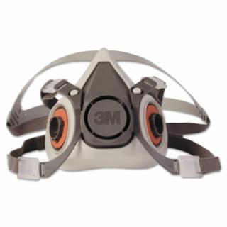 6100 Half Facepiece Reusable Respirator 6000 Series, Small, Resist Gases, Vapors, Particulates, Adjustable Strap, TPE