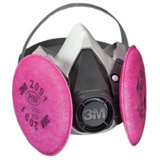 3M 6391-6000 Series Half Facepiece Respirator Assemblies, Large