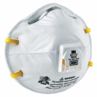 8210V N95 Particulate Respirator, Half Facepiece, Two Fixed Straps, Non-Oil Particles, White