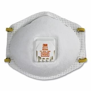 8511 N95 Particulate Respirator, Half Facepiece, Two Fixed Straps, Reg