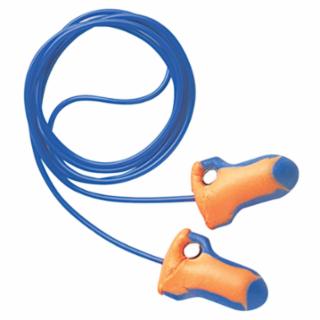 LT-30 Laser Trak® Detectable Earplugs, Foam, Blue/Orange, Corded