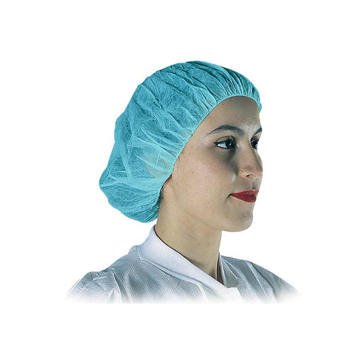 15819B PolyGardÖ SPUNBONDED POLYPROPYLENE BOUFFANT CAPS - BLUE