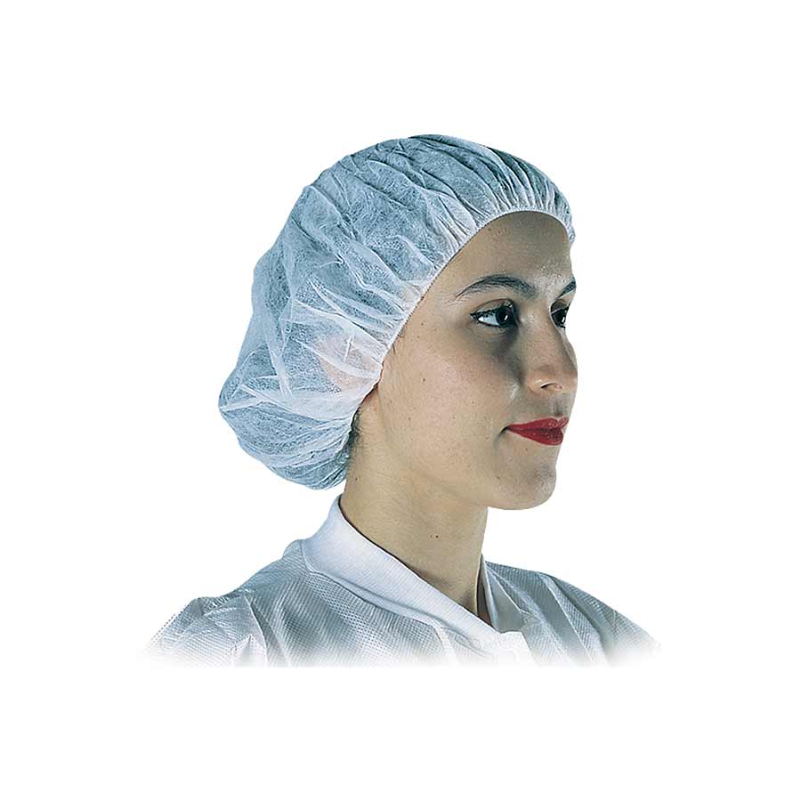 15821W PolygardÖ SPUNBONDED POLYPROPYLENE BOUFFANT CAPS - White