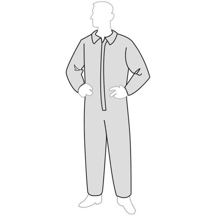 C18120 PermaGardÖ COVERALL - OPEN WRISTS & ANKLES - White