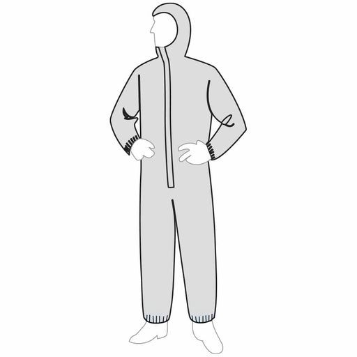 19127 ProGardÖ COVERALL WITH HOOD - White