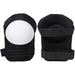 DuraWearÖ HEAVY DUTY HARD PLASTIC CAP KNEE PADS - Black with white knee caps