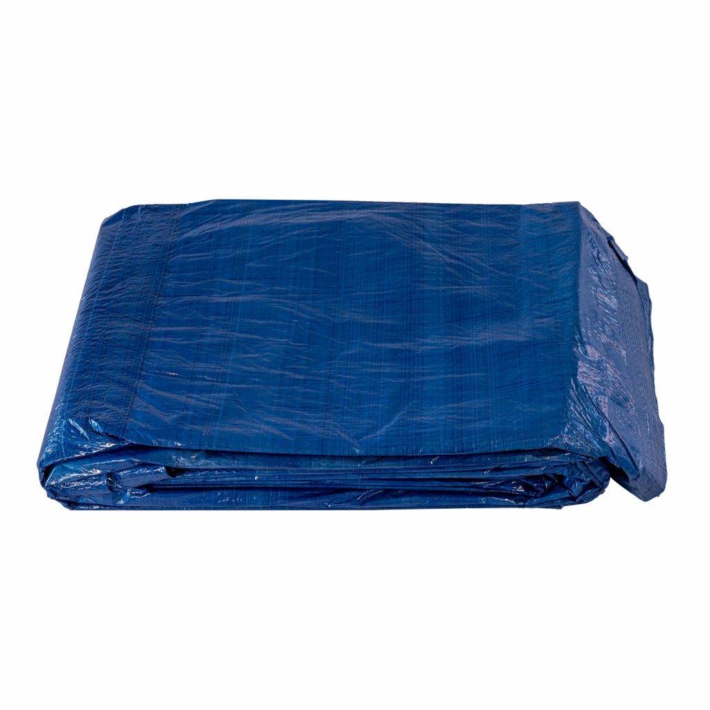 General Work Products Blue Poly Tarps with Aluminum Eyelets at 3 feet intervals