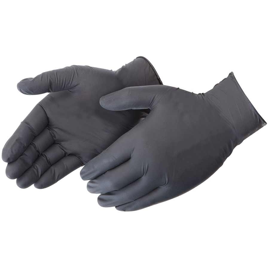 2015ML BIOSKIN« BLACK NITRILE DISPOSABLE GLOVES - Black