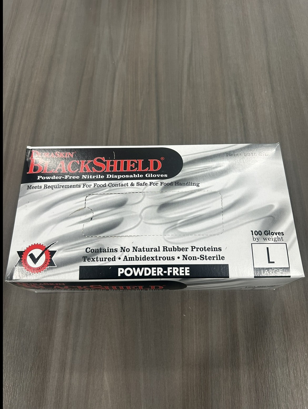 Liberty Safety 2015W DURASKIN« BLACK NITRILE DISPOSABLE GLOVES - Black 10 boxes/case