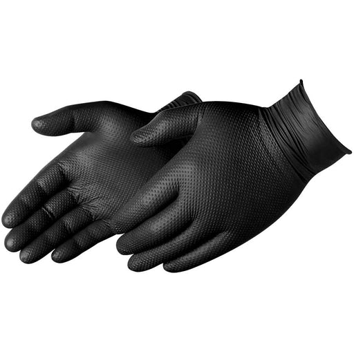 2026BK DURASKIN« BLACK NITRILE DISPOSABLE GLOVES - Black 