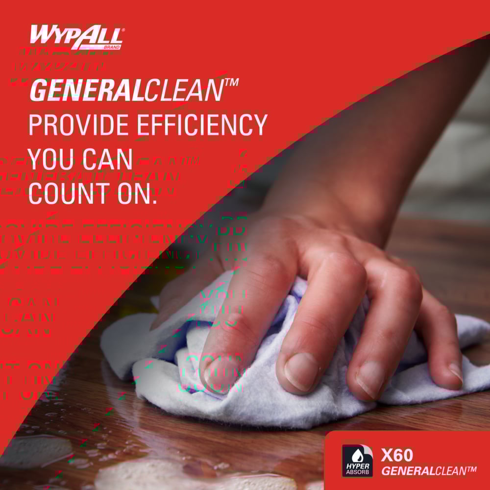 WypAll 34790 GeneralClean X60 Multi-Task Cleaning Cloths 10/CASE