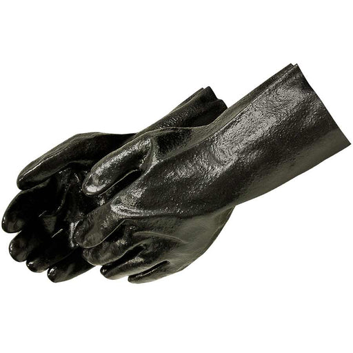 2133 12" GAUNTLET SEMI-ROUGH BLACK PVC - Black