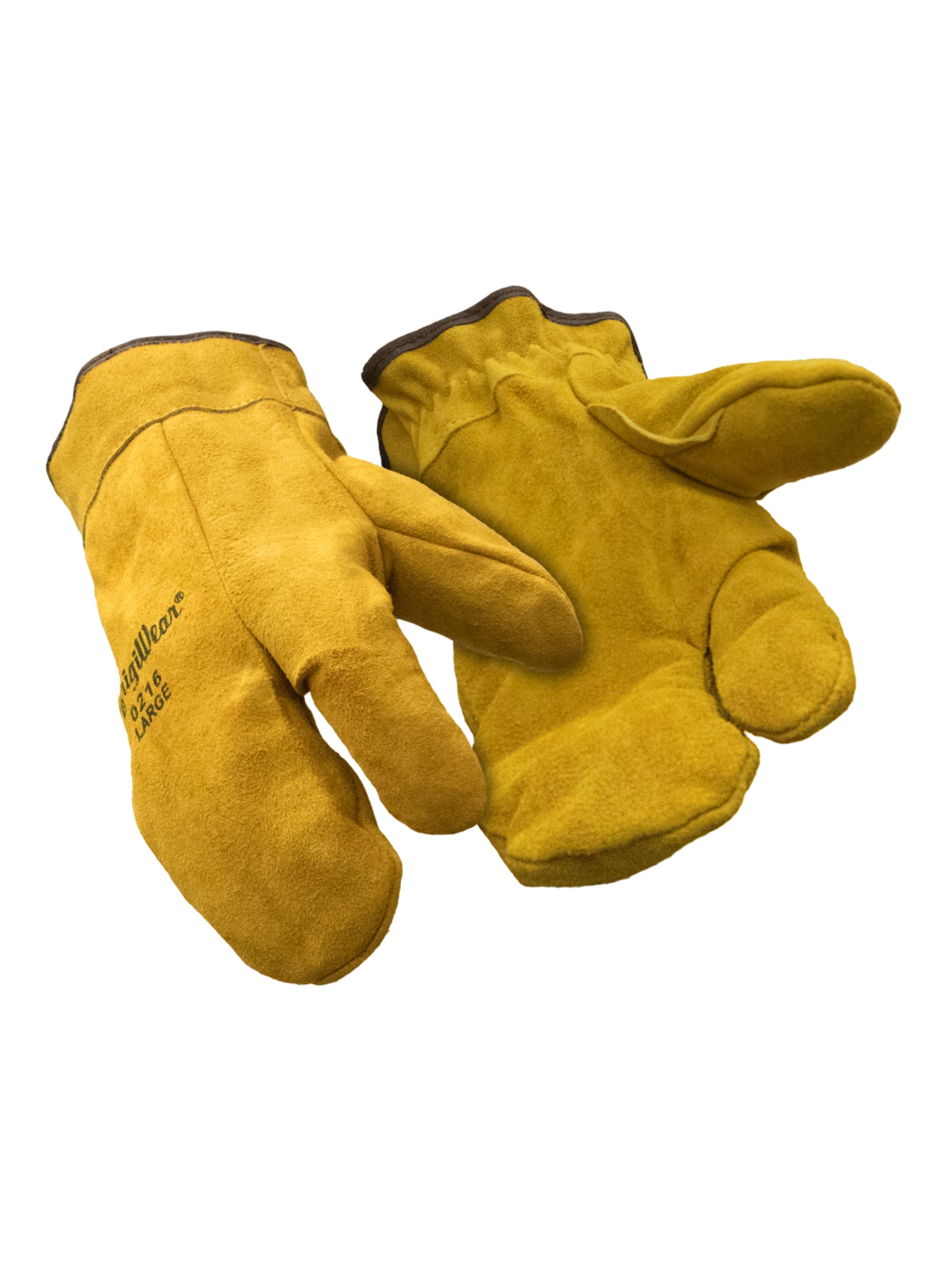 216 Three-Finger Leather Mitt Gold