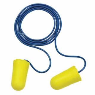 312-1223 E-A-R TaperFit 2 Foam Earplugs, Polyurethane, Yellow, Corded, Regular