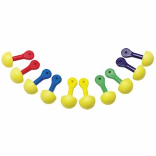 321-2200 E-A-R™ Express™ Pod Plugs™ Earplug, Polyurethane, Yellow, Assorted Color Grips, Uncorded