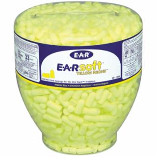 391-1004 E-A-R One Touch Earplug Dispensers, Polyurethane, Yellow, Uncorded