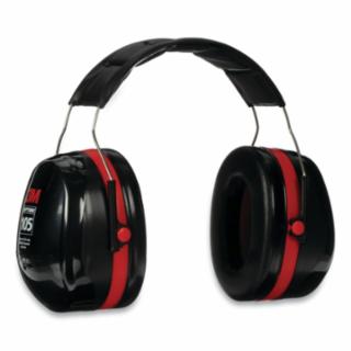 H10A PELTOR™ Optime™ 105 Earmuff, 30 dB NRR, Black/Red, Over-the-Head