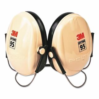 H6B/V PELTOR™ Optime™ 95 Earmuff, 21 dB NRR, White/Black, Behind the Head