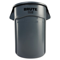 RCP264360GY Vented Round Brute Container, 44 gal, Plastic, Gray EA