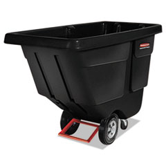 RCP1304BLA Rotomolded Tilt Truck, 101 gal, 450 lb Capacity, Plastic, Black EA