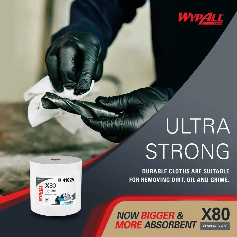Wypall 41025 PowerClean™ X80 Heavy Duty Cloths
