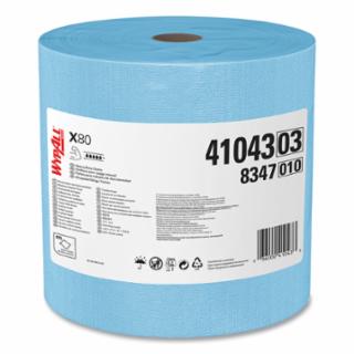 41043 X80 Heavy-Duty Cloth, Blue, 12.2 in W x 12.4 in L, 475 Sheets/RL, Jumbo Roll