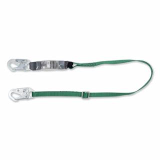 10191755 V-Series Standard Single-Leg Adjustable Shock Absorbing Lanyard, 6 ft, Small Snaphooks