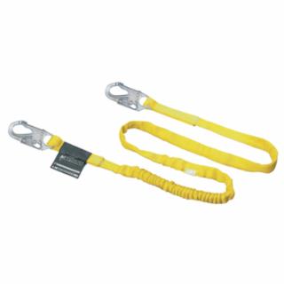 216WLS-Z7/6FTYL Manyard Shock-Absorbing Lanyard, 6ft, Anchorage Connection, 2 Snap Hooks, Yellow