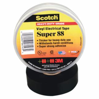 103646 Super 88 Vinyl Electrical Tape, 1-1/2 in x 44 ft, Black 6/PK