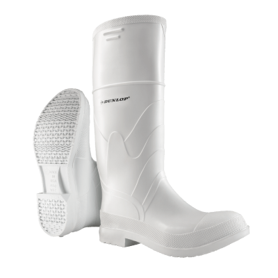 Dunlop White PVC Steel Toe - White