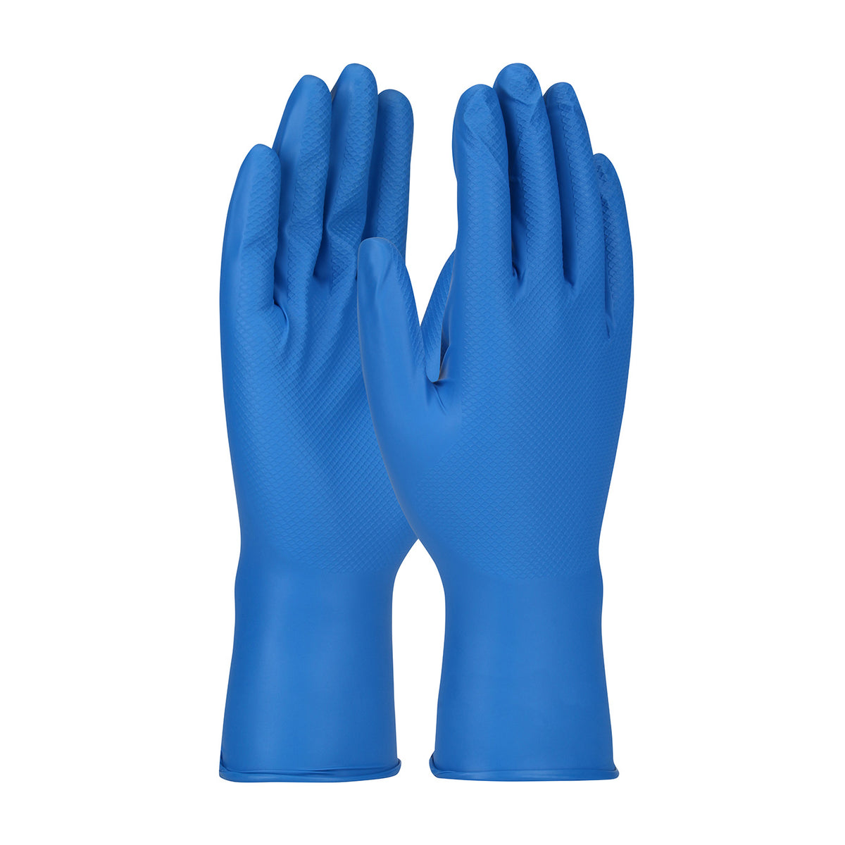 Grippaz 8 Mil Blue Nitrile Gloves with Textured Grip
