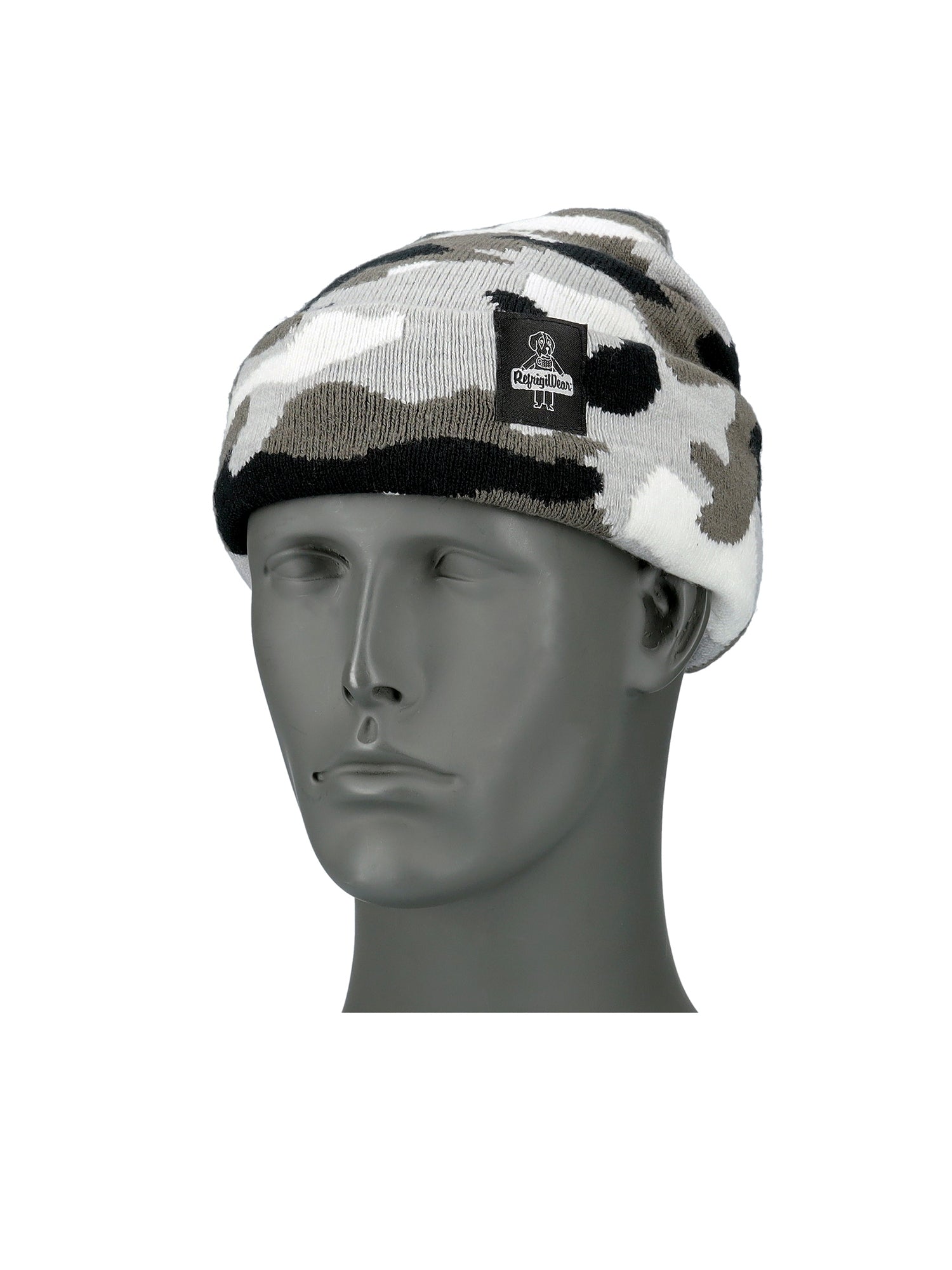 6725 Camo Knit Cap Black Camo