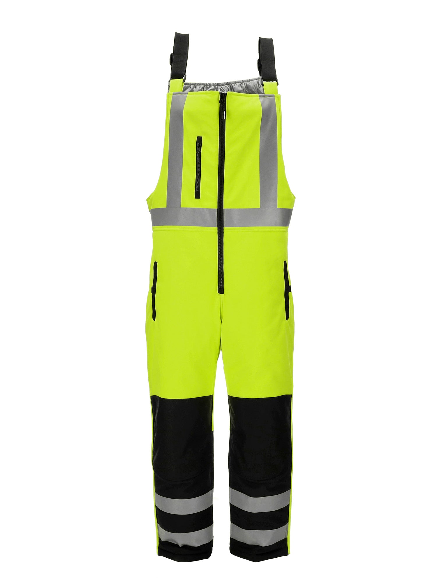 7497 HiVis Insulated Softshell High Bib Overalls Lime/Black