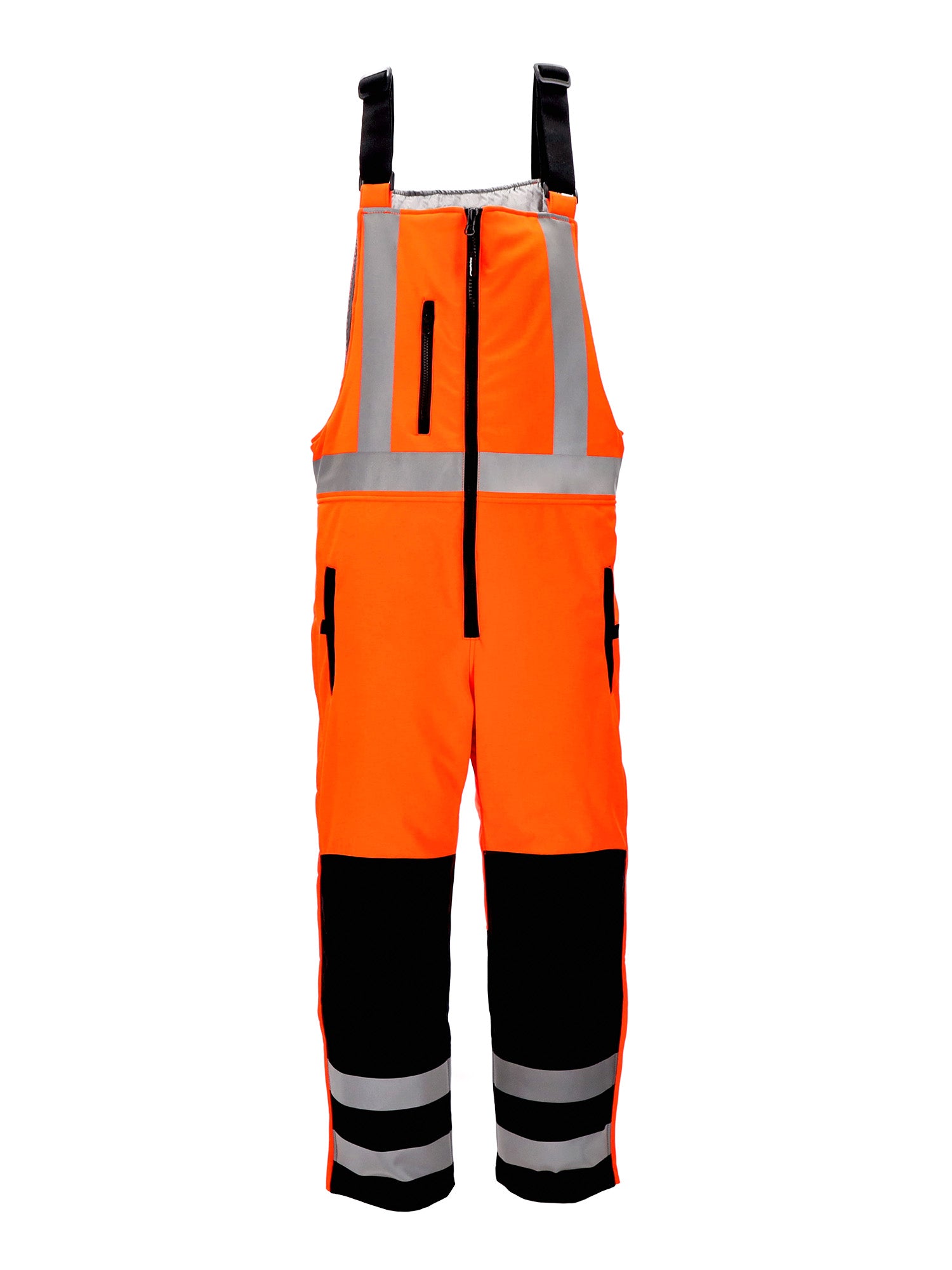 7497 HiVis Insulated Softshell High Bib Overalls Orange/Black