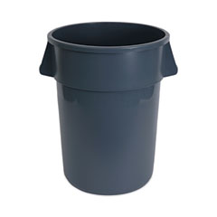 BWK44GLWRGRA Round Waste Receptacle, 44 gal, Plastic, Gray EA