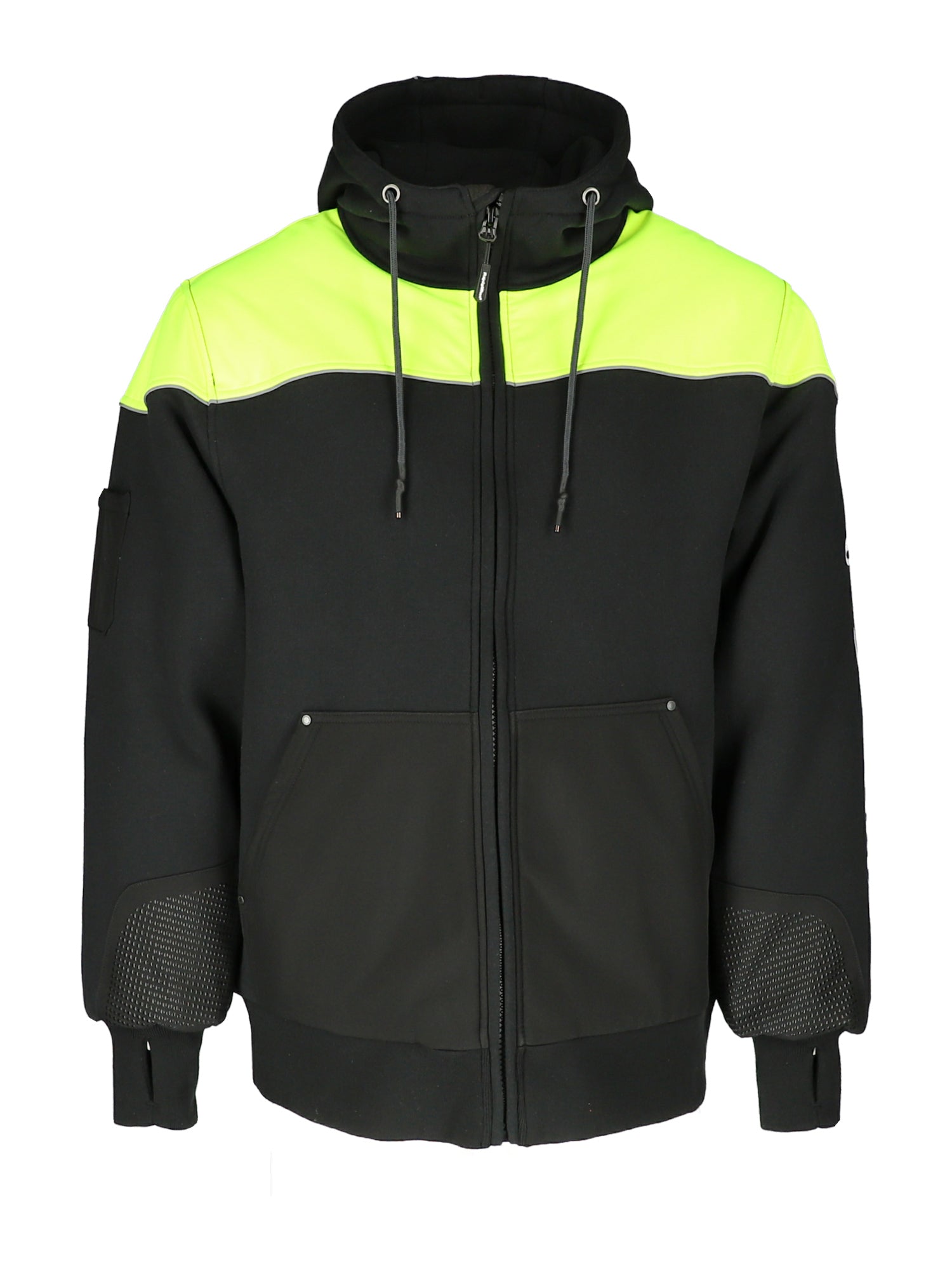 8450 Freezer Edge® Hooded Sweatshirt Black/Lime