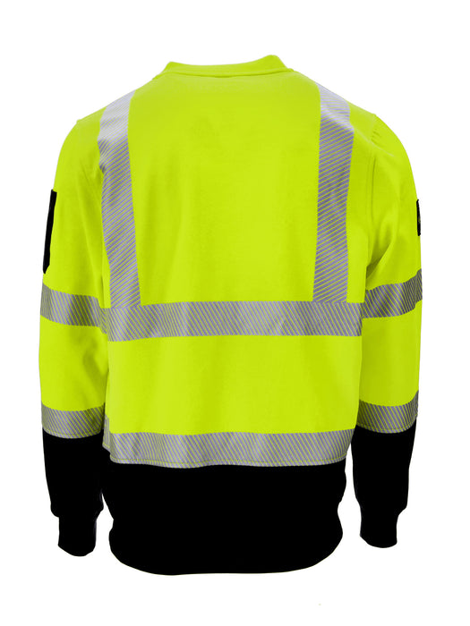 8465 HiVis Crewneck Sweatshirt with Reflective Tape Lime