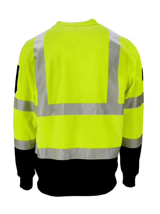 8465 HiVis Crewneck Sweatshirt with Reflective Tape Lime