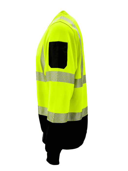 8465 HiVis Crewneck Sweatshirt with Reflective Tape Lime