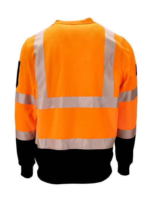 8465 HiVis Crewneck Sweatshirt with Reflective Tape Orange