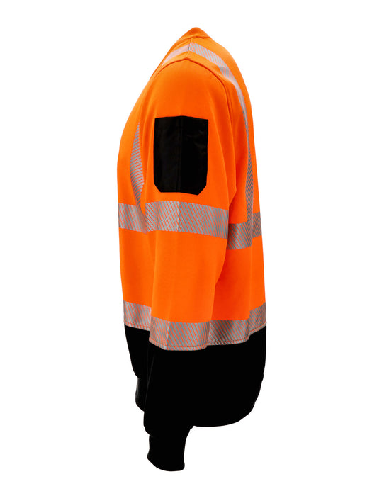 8465 HiVis Crewneck Sweatshirt with Reflective Tape Orange