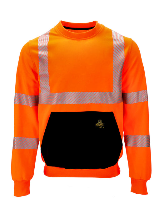 8475 HiVis Crewneck Sweatshirt Orange